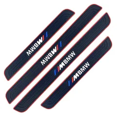 新品未使用◆◆BMW ///M◆車用ドア敷居プレートプロテクター　フロント リアドア敷居　保護ステッカー　PVC製　ブラック　4個セット aacp q