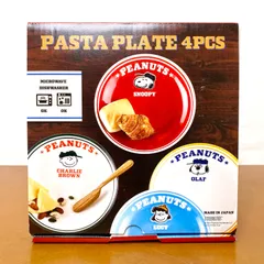 スヌーピー パスタボウル ４枚セット プレート 食器皿 キャラクター グッズ PEANUTS おしゃれ 電子レンジOK 食洗機対応