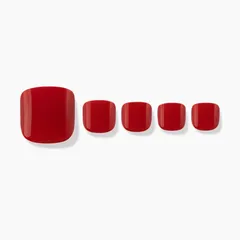 新品 FINGER SUIT「ピュアレッド」PURE RED フット ペディキュア フィンガースーツ ネイルチップ 付け爪 赤