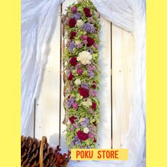 ドライフラワーꕤ︎︎可愛いお花いっぱい 母の日 縦長ガーランドꕤ︎︎ ドライフラワーꕤ︎︎可愛いお花いっぱい 母の日 縦長ガーランド