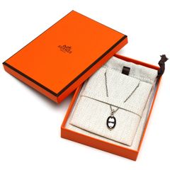 エルメス ダダ チャーム ネックレス 750ホワイトゴールド K18 木馬 箱