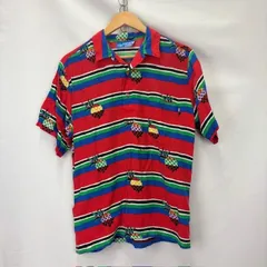 70年代 OP OCEAN PACIFIC SUNWEAR ボーダー　パイナップル　プリント　ポロシャツ　07032915　01のサムネイル