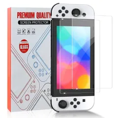 【特価セール】有機elモデル Switch 新型switch oled 画面 2枚入り 保護フィルム 日本硝子素材 Sungale 9H 硬度 用 2.5Dラウンドエッジ加工 画面保護フィルム ガラスフィルム 全面保護 指紋防止 有機el 気泡ゼロ for 【