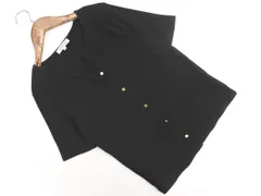 NATURAL BEAUTY BASIC ナチュラルビューティーベーシック ボタン リブ カットソー sizeM/黒 ■◆ レディース