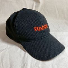 キャップ ロゴ刺繍 Rabbit ブラック フリーサイズ メンズ 古着 ストリート