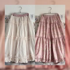 しまむらm♡petit by misako×NINA'S トワルドジュイリバーシブルスカート