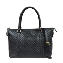 グッチ アウトレット品 マイクロ グッチ シマ ショルダーバッグ レザー 449656 ブラック レディース  GUCCI  中古 グッチ