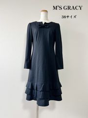 未使用級☆エムズグレイシー シアー ティアードワンピース リボン