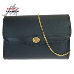 美品 クリスチャンディオール ヴィンテージ ハニカム柄 ブラック ゴールド金具 PVC 斜め掛け ショルダーバッグ チェーンショルダー 406704【中古】