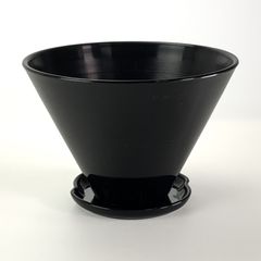 プラ鉢 5号 スタンダード反鉢受け皿付き ブラック 5V 幅15cm×高さ10cm 