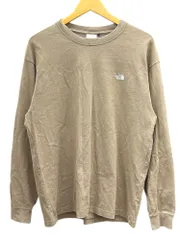 THE NORTH FACE (ザノースフェイス) ロンブスリーブヌプシコットンティー 長袖Tシャツ ロンT NT82135 L ブラウンベージュ メンズ/027