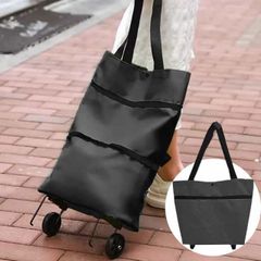 2WAY トートバッグ ＆ キャリーカート 折りたたみ式 軽量 A4対応 買い物カート トラベルバッグ メンズ レディース 旅行 バッグ ショッピング Libra LBR-ZCTCBK