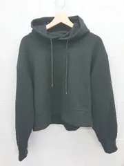 ◇ ⊇ nano universe ナノ ユニバース フーディ ショート丈 長袖 プルオーバー パーカー サイズF ブラック系 レディース E  【1507160012410】