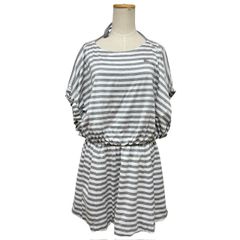 中古 バーバリーブルーレーベル BURBERRY BLUELABEL チュニック ワンピース クリーニング済み ボーダー柄 レディース サイズ38