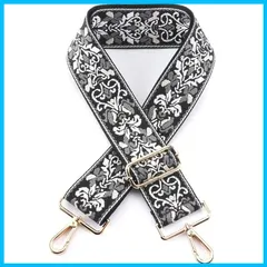 肩紐 交換用 柄 付け替え 単品 刺繍 ワイド 太め BAG 幅広 肩掛け ST