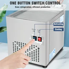電動アイスクリームロールメーカー、業務用ロールヨーグルトアイスクリームマシン、ステンレス製かき氷パン、バー、カフェ、デザートショップ向けヨーグルトクリームマシンのサムネイル