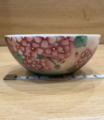 ○超希少○陶葊窯○◯三代目土渕陶葊◯○色絵付○◯小丼◯○雪椿○冬鳥