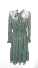 ◇ INGNI イング 長袖 膝下丈 ワンピース サイズM ブラック系 レディース E  【1407180037984】