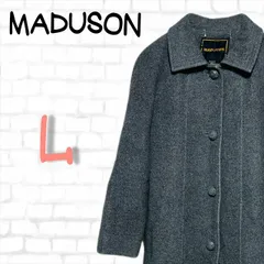 ★美品★MADUSON オンワード樫山 カシミヤ100 ダブルロングコート 紺 高級 MADUSON オンワード樫山 カシミヤ100% ネイビー コート L