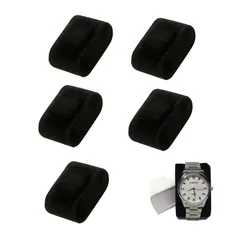 【特価セール】黒色 枕形 時計の保管用に ボックス用 ディスプレイ ジュエリー クッション 腕時計用 ジュエリー枕【5個セット】腕時計枕 ベルベット ジュエリー枕