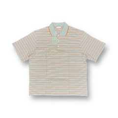 定価20900円 新品 UNIVERSAL PRODUCTS MULTI BORDER S/S POLO マルチボーダーS/Sポロシャツ 半袖 ユニバーサルプロダクツ 231-60106 オレンジ