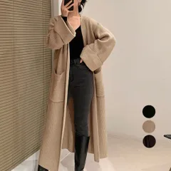 アウター トップス ニットカーディガン コーディガン ロング丈 長袖 体型カバー