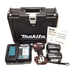 ΘΘMAKITA マキタ 締め付け工具 インパクトドライバ 未使用品(S) 充電器・充電池2個・ケース付 コードレス式 18v 限定色 TD173DGXAR レッド
