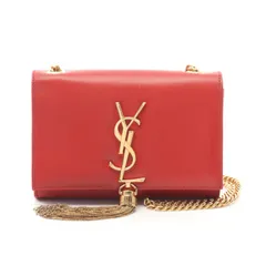 イヴ・サンローラン YVES SAINT LAURENT ショルダーバッグ クラシック ケイト モノグラム 326076 レッド レザー クラシック ケイト モノグラム チェーンショルダー レディース Used Aのサムネイル