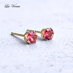 ✴︎つけっぱなしOK✴︎ 宝石質AAA 天然 ピンクトパーズ 一粒 ピアス 4mm 316 サージカルステンレス 金属アレルギー対応 両耳用 ペア 【11月誕生石】