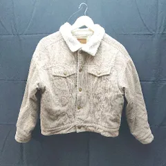 ◇ earth music&ecology アース キャメル　ブラウン　コーデュロイ　ボア　ジャケット FREEサイズ ベージュ 女 E  【1301260039212】