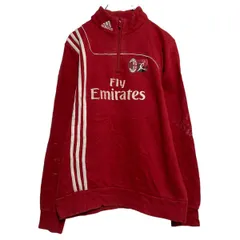 美品　adidas acミラン スウェット　刺繍ロゴ　ジャージ　古着　サッカー 買うスポーツ - 美品 adidas acミラン スウェット 刺繍ロゴ