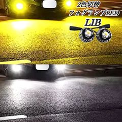 LEDフォグランプ L1B 2色切替 ホワイト/イエロー DC12V 3000ルーメン 3000K 交換用 2個セット 白/黄色 2色切り替え 40 アルファード 40系 ヴェルファイア ハイエース 7型 8型  ハリアー 80系 220 クラウン