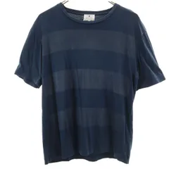LANVIN en Bleu ランバンオンブルー 日本製 半袖 Tシャツ 48 ネイビー レディース 古着