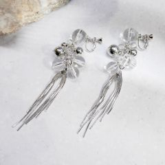 【amplis / アンプリス】crisp earrings -Silver-  /  イヤリング クリア シルバー