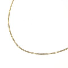喜平チェーンネックレス K18 18金 2面カット 0.35φ 幅1.24mm 長さ40cm 約2.3g キヘイチェーン アジャスター付 （造幣局検定マーク刻印入）
