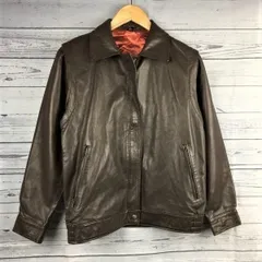 HACKO★レザーライダースジャケット【メンズM/茶】フルジップ/シングル◆BA22-A冬<sale>