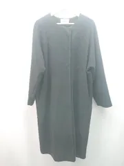 ◇ ADAM ET ROPE アダムエロペ ボタン 起毛 裏地 秋冬物 オシャレ カジュアル 長袖 コート 表記なし ブラック レディース E  【1310130004526】