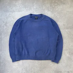 塗り壁LANDS END ドリフターセーター　コットンニット　水色　美品 塗り壁様専用LANDS END ドリフターセーター コットンニット 水色