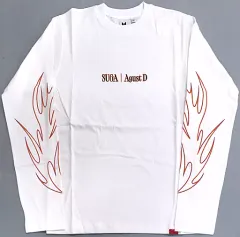 【中古】Tシャツ Agust D(シュガ) ロングスリーブTシャツ ホワイト Mサイズ 「Agust D TOUR D-DAY」 BTS JAPAN OFFICIAL FANCLUB限定