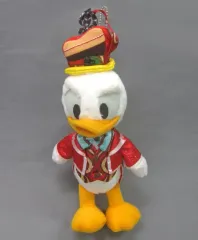 【中古】ぬいぐるみ ドナルドダック(テーブル・イズ・ウェイティング クリスマスキュイジーヌ) ぬいぐるみバッジ 「クリスマス・ウィッシュ」 東京ディズニーシー限定