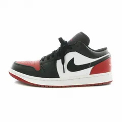 ナイキ NIKE エアジョーダン1 ロー ブレッドトゥ Air Jordan 1 Low Bred Toe スニーカー レザー ローカット US9.5 27.5cm 黒 ブラック 赤 レッド 553558-161 /XZ ■GY18