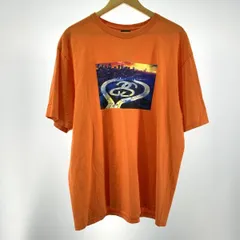 【中古】STUSSY 半袖Tシャツ サイズL オレンジ[19]
