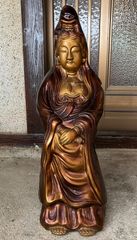 錦松七代目 観音菩薩像 金属製オブジェ