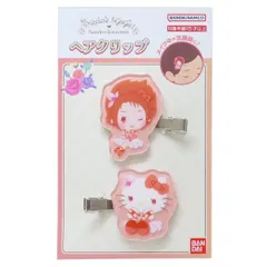 【メール便】Yes！ プリキュア5 GoGo！xサンリオキャラクターズ ヘアアクセ ヘアクリップ キュアルージュxハローキティ バンダイ 前髪クリップ キャラクター グッズ 