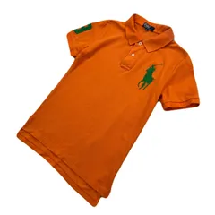 ポロラルフローレン 半袖 ポロシャツ キッズ 140 子供用 オレンジ 橙 ビッグポニー 【 お子様の元気服♪ 】 POLO RALPH LAUREN ●K335