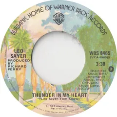 米7” Leo Sayer Thunder In My Heart WBS8465 Warner Bros. Records /00080