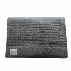ダンヒル dunhill d-eight ビジネス カードケース 名刺入れ 総柄 レザー こげ茶 ダークブラウン OH4700A /HO□ 0419