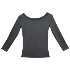 長袖インナー 肌着 ８分袖 レディース 微起毛 あったか 深開き 襟ぐり広め 丸首 保温 防寒 秋冬 冷え対策 暖かい 大きいサイズ 黒 白 S M L LL 3L 4L rr-016