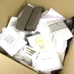 アメニティセット ヘアゴム カミソリ ボディタオル等 未使用 外装ダメージ有 140点セット 大量 まとめて 日用品 同梱不可