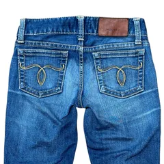 MOUSSY Rebirth SKINNY リバーススキニー ブルー レディースXS サイズ24 マウジー